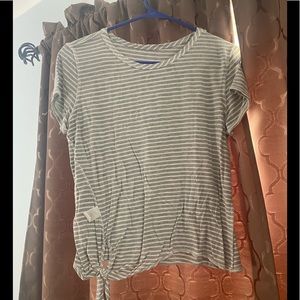 T shirt size small, I do not know the brand I bought It from Marshall’s